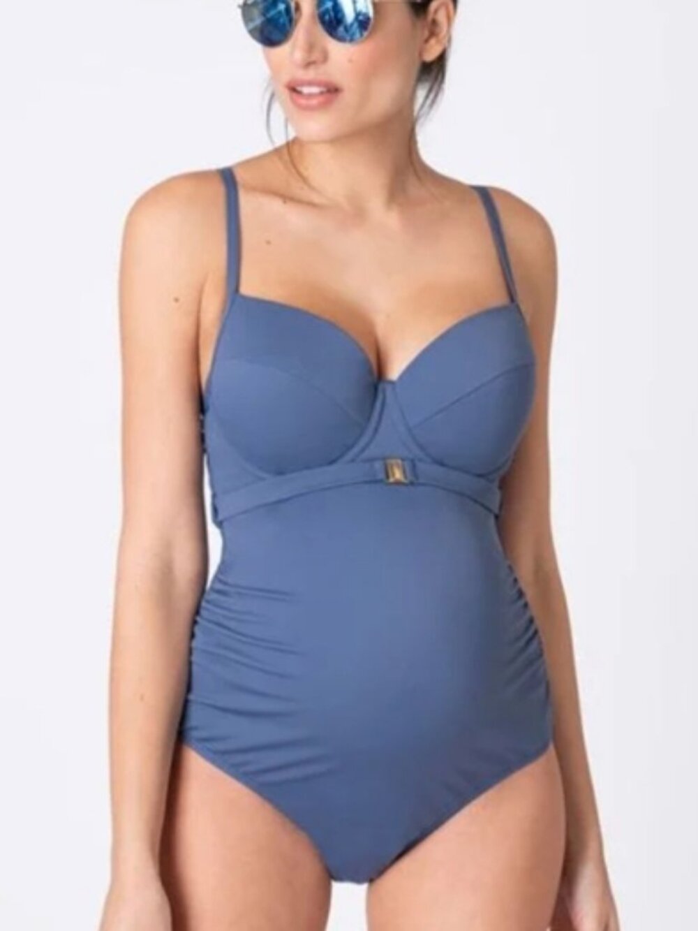 Seraphine Blue Maternity One-Piece Swimsuit